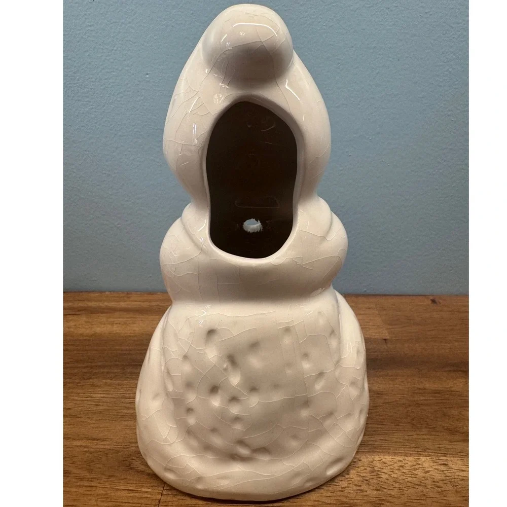 Vintage White Ceramic Ninja Boy Tiki Mug White Cocktail Glass